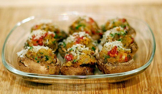 sun dried tomato stuffed mushrooms