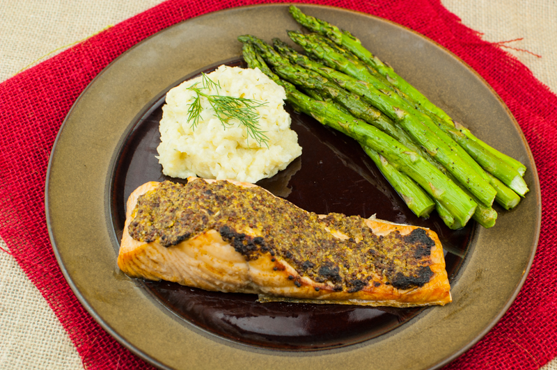 Broiled Salmon with Zesty Lime Mustard